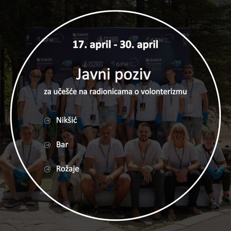 JAVNI POZIV ZA UČEŠĆE NA RADIONICAMA O VOLONTERIZMU
