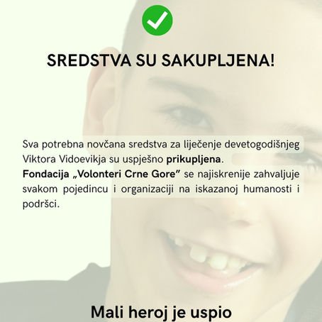 SREDSTVA SU PRIKUPLJENA