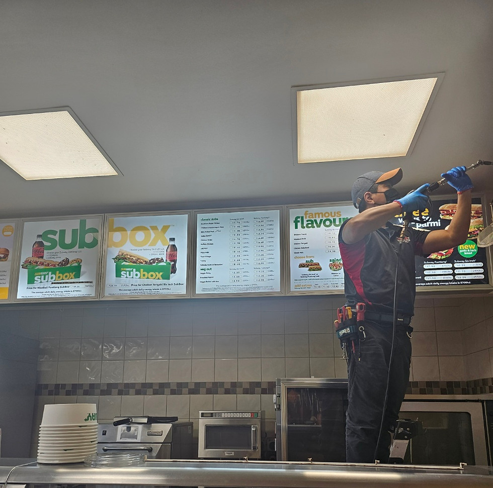 Commercial air conditioning system in a business property