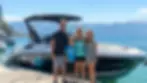 Family Enjoying New Boat at Tahoe