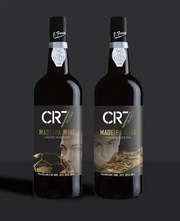 CR7 Madeira Wine label design, Cristiano Ronaldo Wine