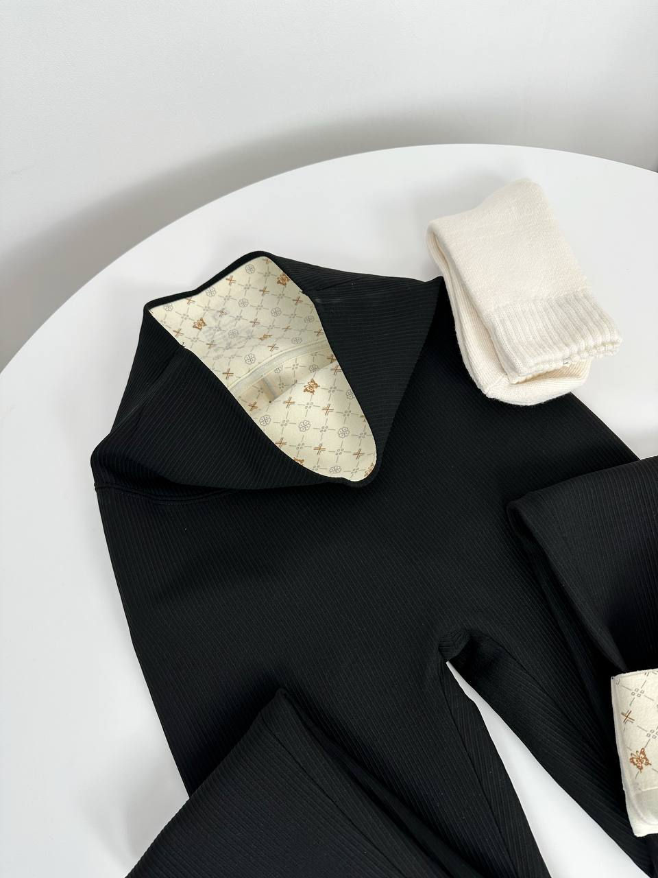 Прев'ю: Теплі лосини в рубчик з корекцією