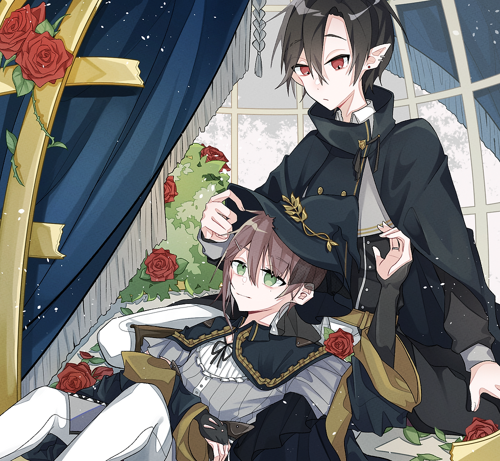 雙人半身+精緻背景