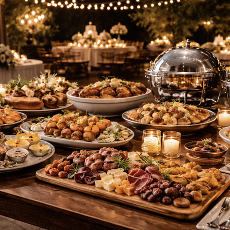 Comida para bodas de noche: ¿Cómo diseñar un menú que no sea pesado?