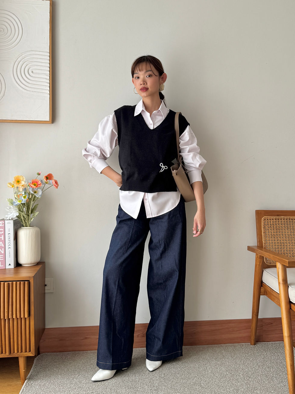 Shirt | Vest | Jeans | Bag