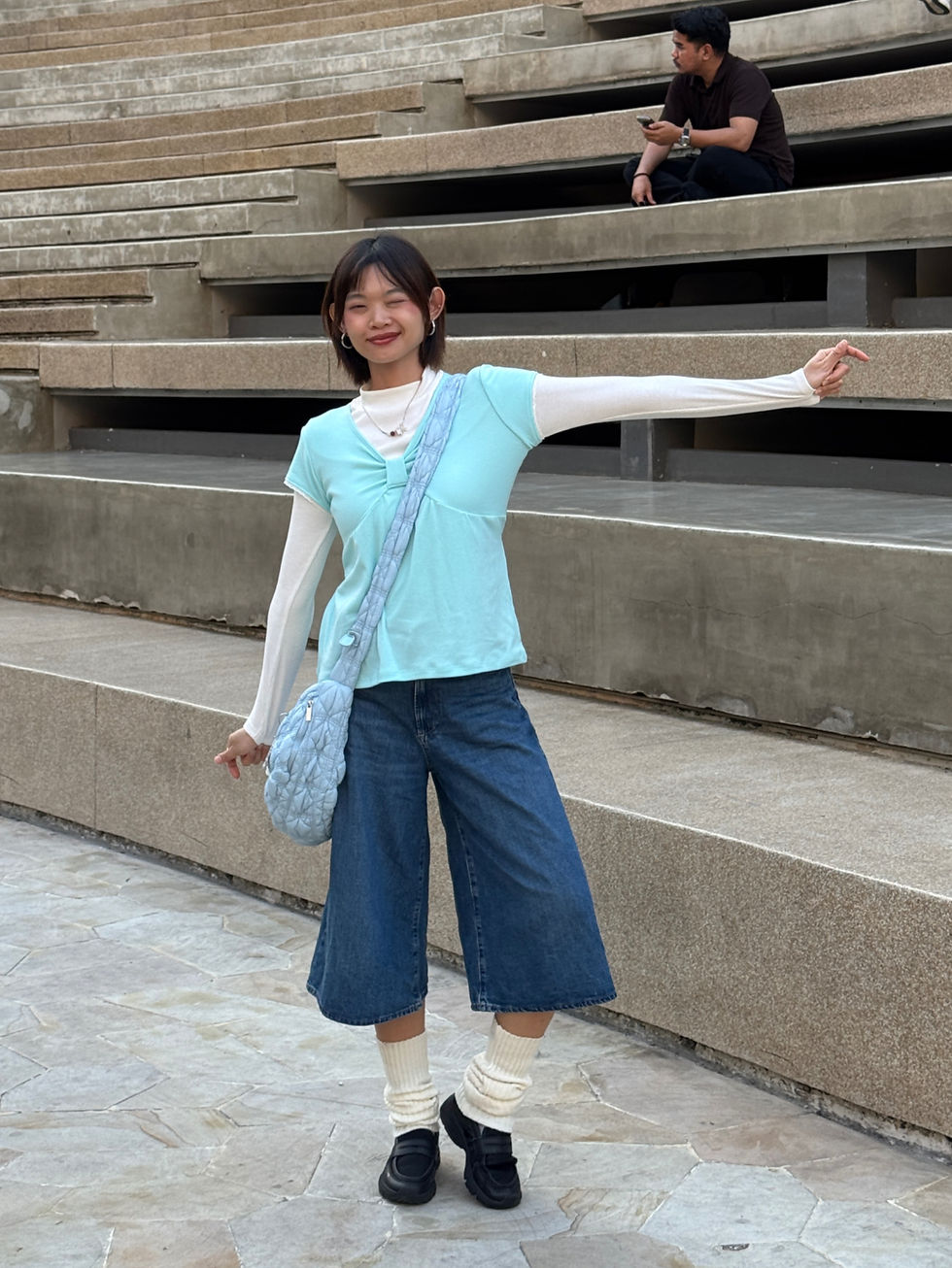 Top | inner | Jorts dari UNIQLO (similar) | Leg warmer | Shoes