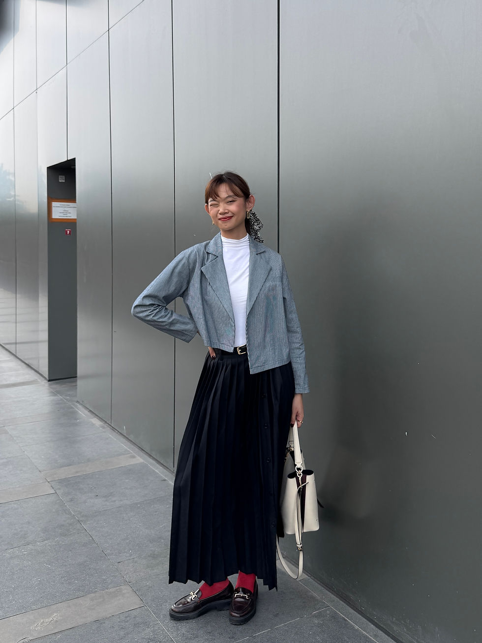 Inner | Blazer | Skirt | Shoes | Socks | Bag from Japan (similar)