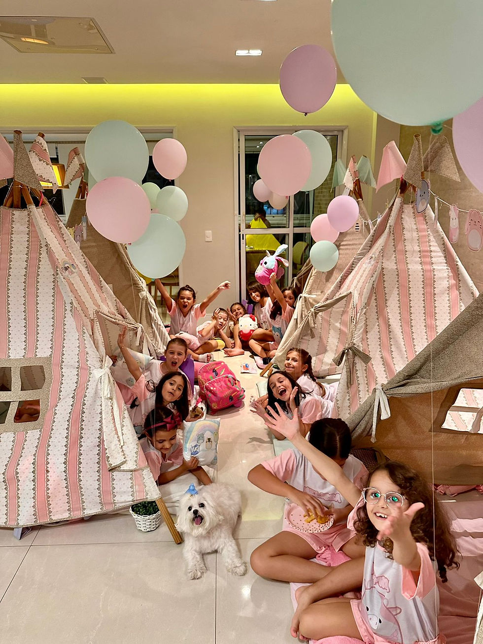 cabanas para festa do pijama em Santos