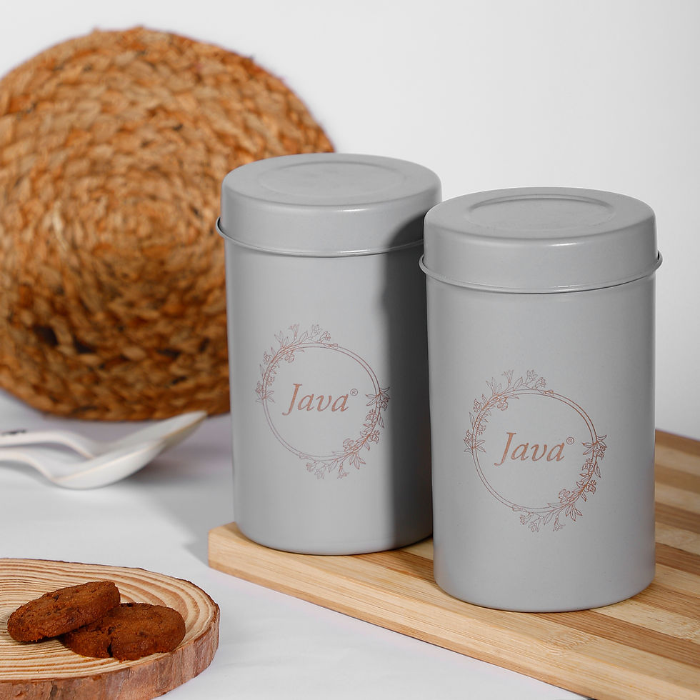 Thumbnail: SUGAR Homeware Stainless Steel Canister Jar/Dabba  750ml  set of 2