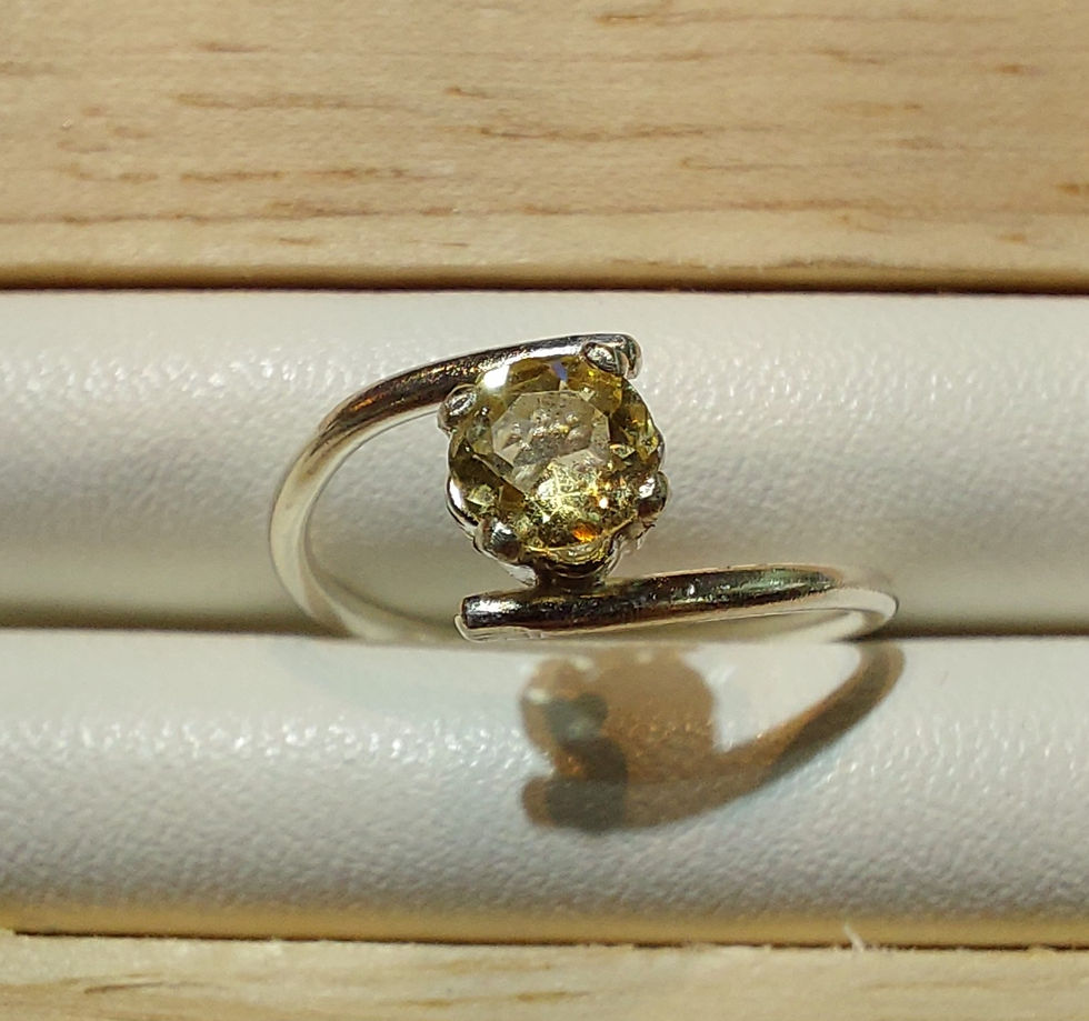 Thumbnail: Handcrafted 925 Silver Citrine Ring