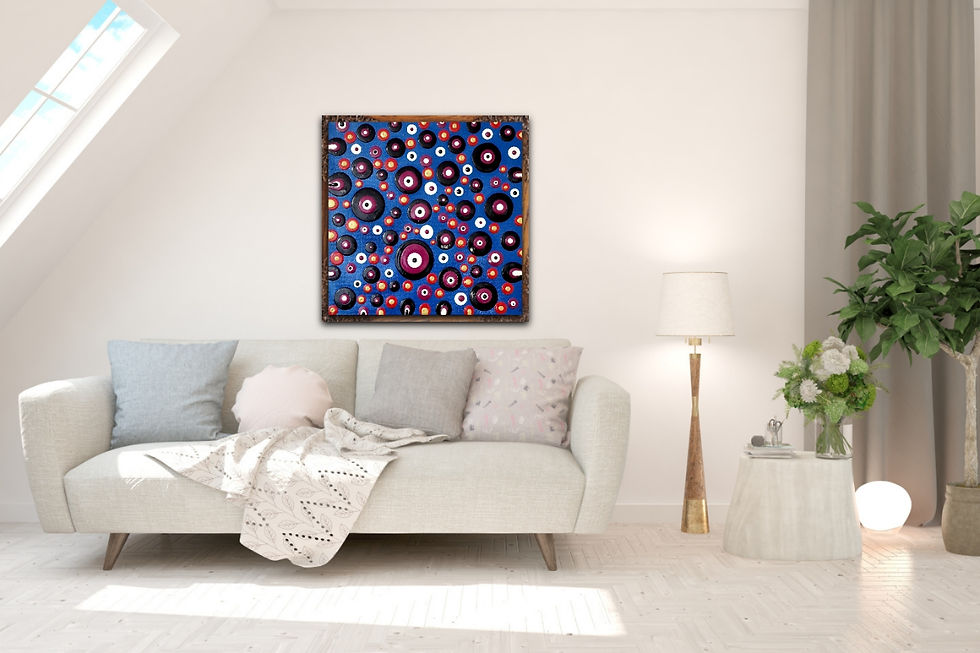 Miniatura: Abstract Blob Art by Neil Harrison Room View