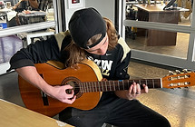 Guitar student