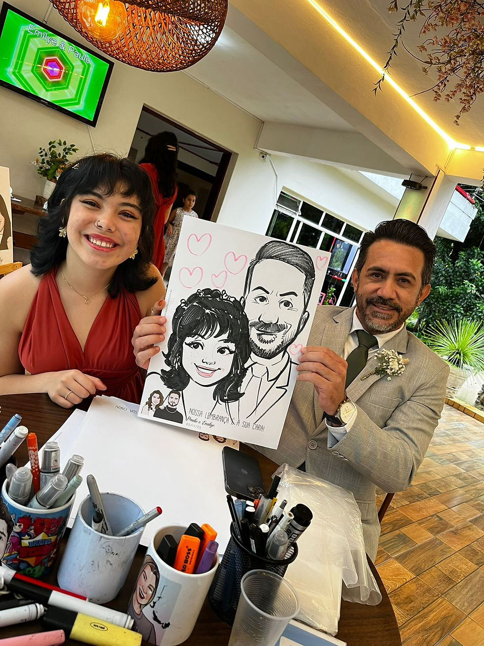 Temos caricaturistas para eventos diversos