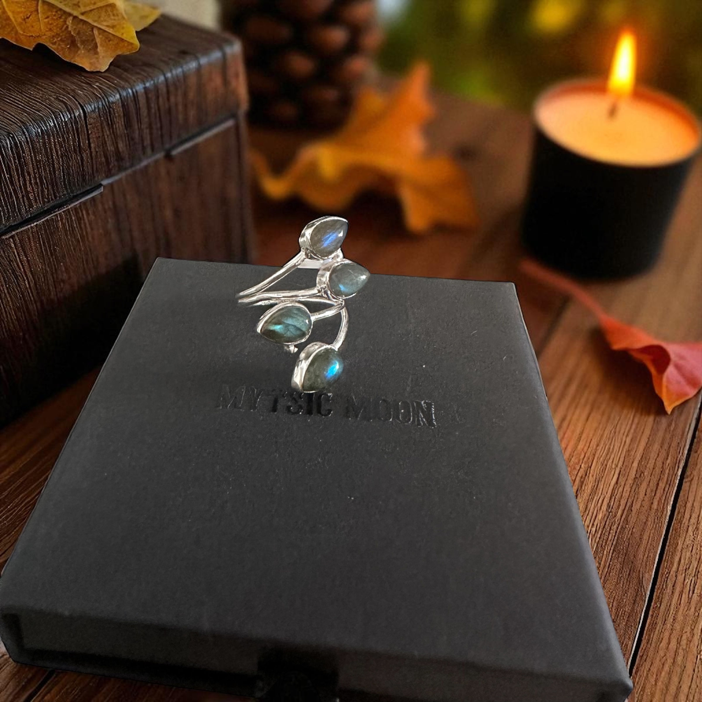 Anillo Labradorita Plata de Ley