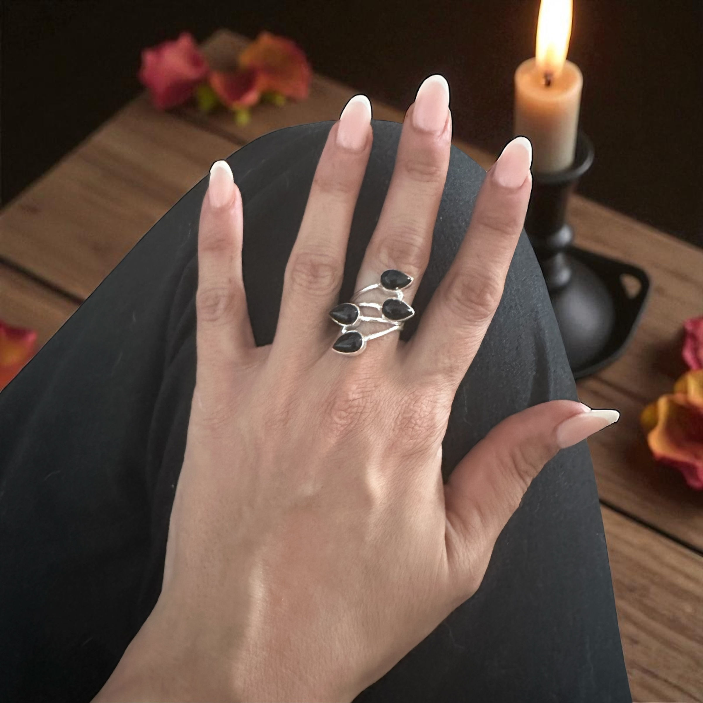 Anillo Ónix Plata de Ley