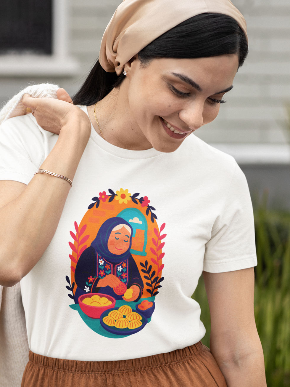 Teen girl wearing Teta’s Secret Recipe Tee