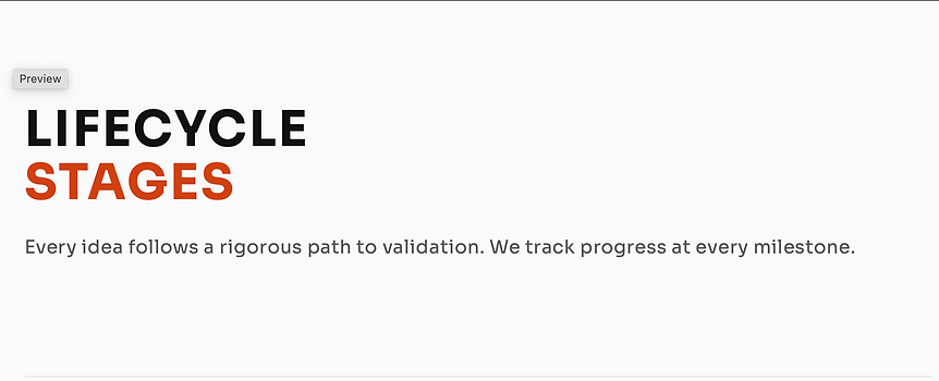 6 Beta, Lifecycle Stages.png
