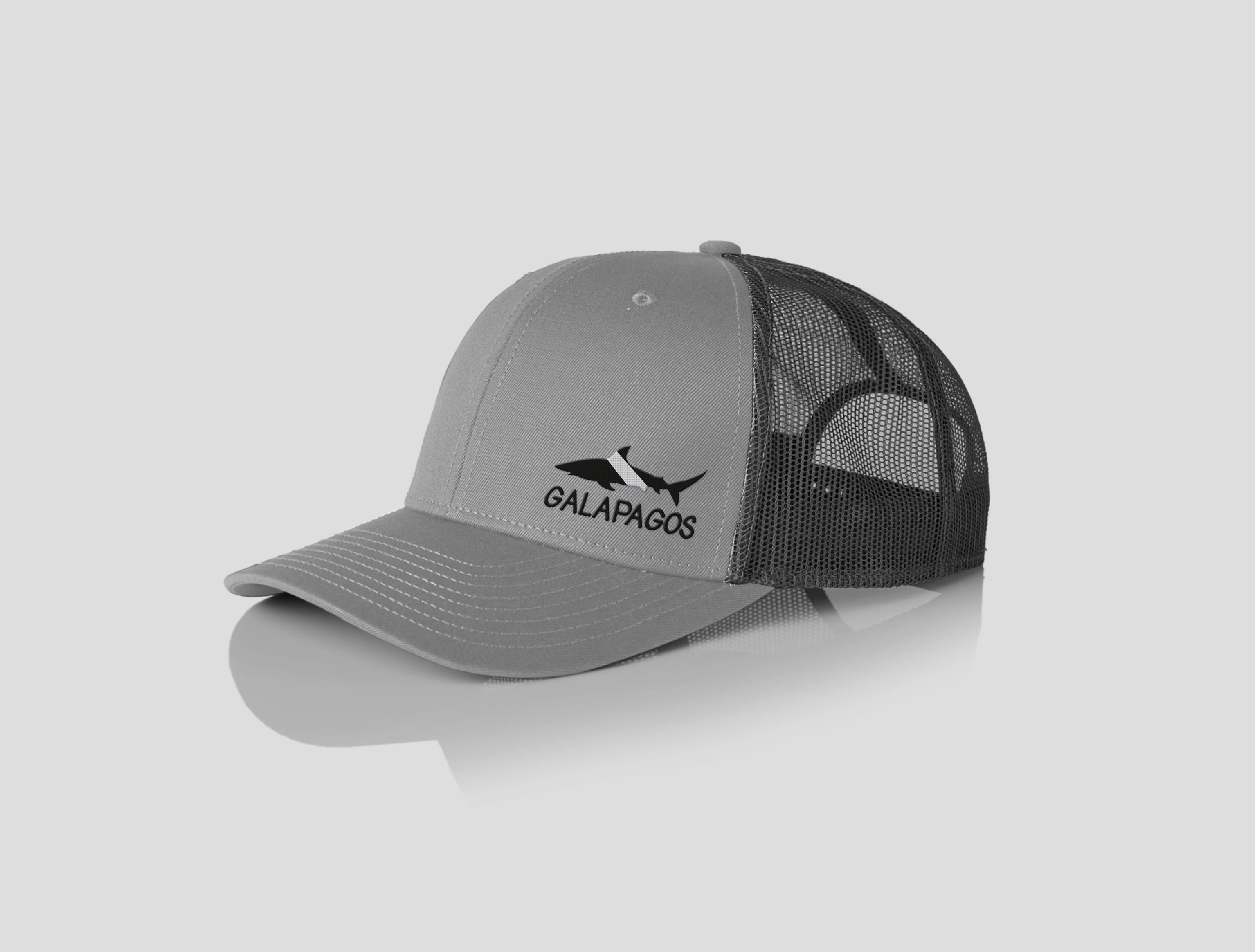 Gray Mesh Cap I Shark I Dive I