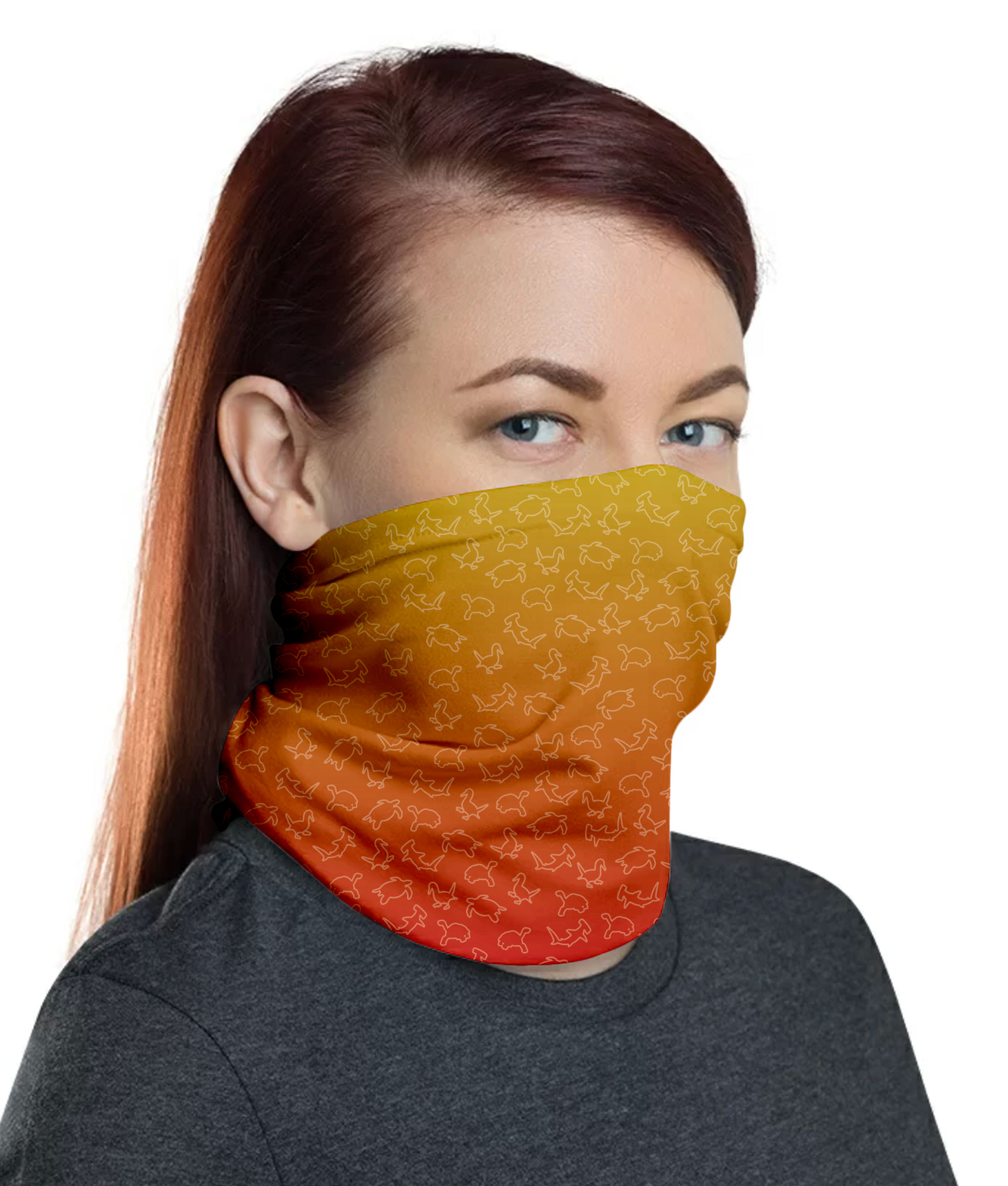 Gradiente Pattern Multifunction Headwear I Orange Gradient