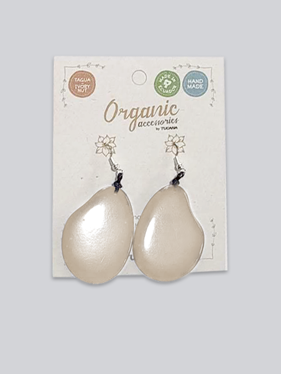 Miniatura: Tagua Earrings I Collection I Pear