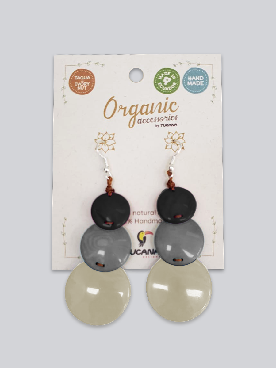 Miniatura: Tagua Earrings I  Collection I   Round Trio