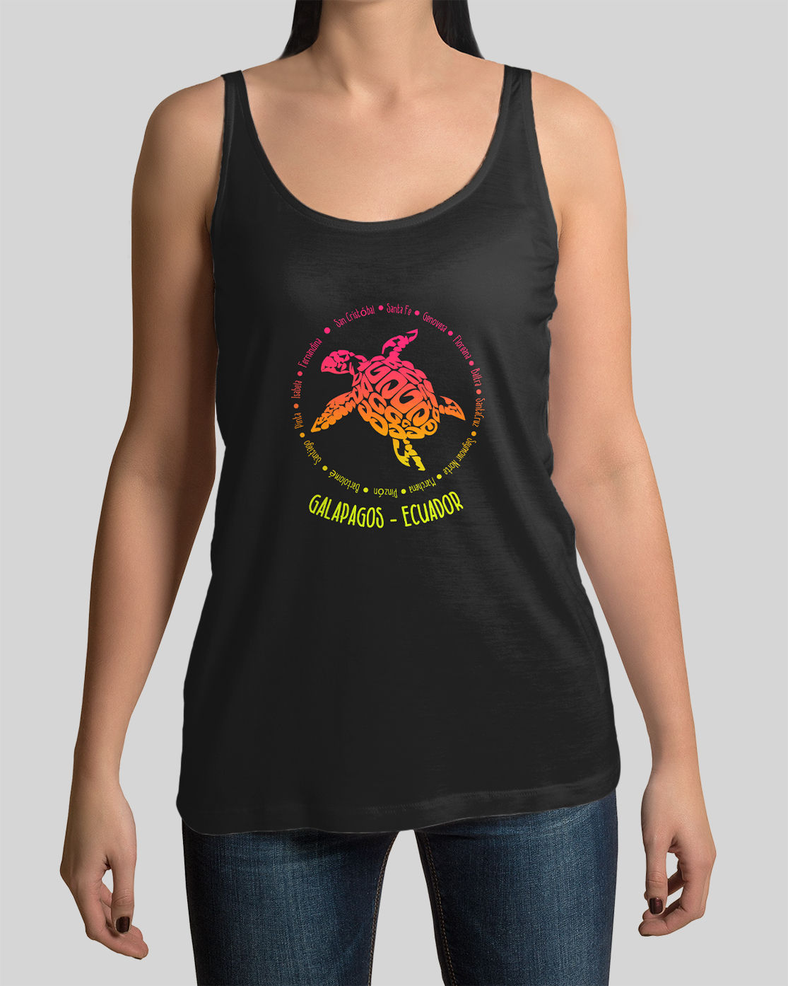 Neon Crossed Back Shirt I Black I Islas