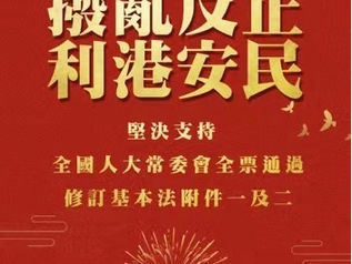 閩港協進會堅決支持全國人大常委會全票通過修订基本法附一及附二,完善「一國兩制」制度體系