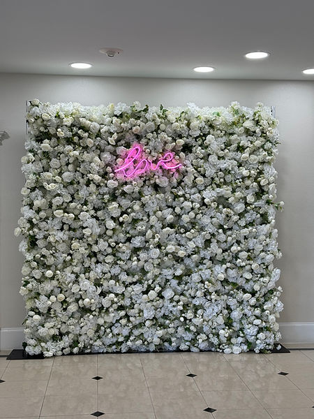Wedding White Flower Wall in DFW