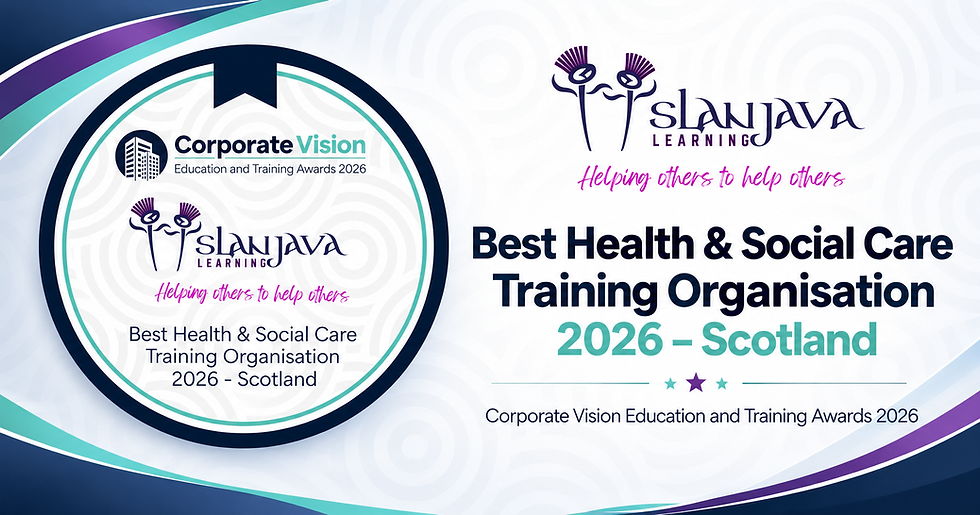 Slanjava Learning Ltd Named Best Health & Social Care Training Organisation 2026 – Scotland