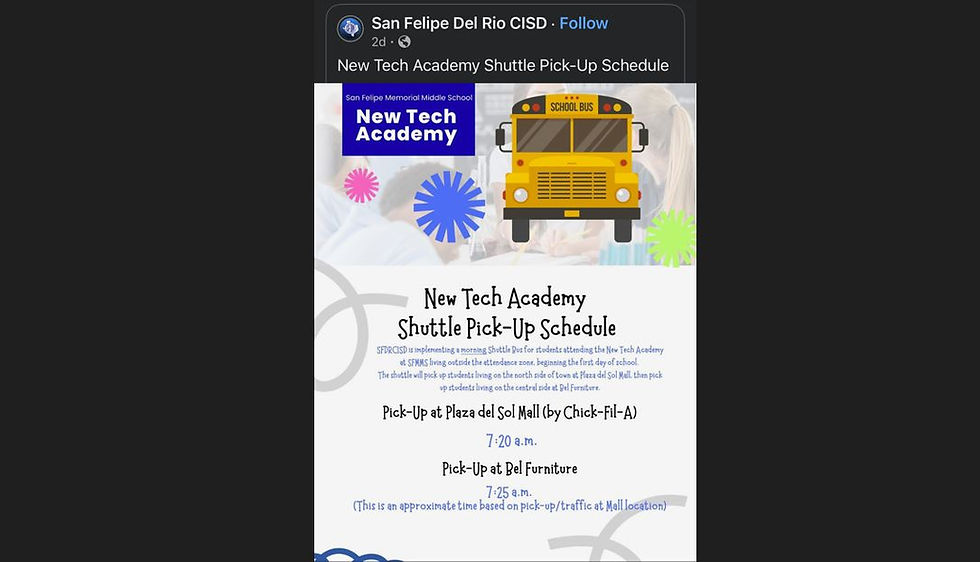 Facebook announcement on Friday August 8