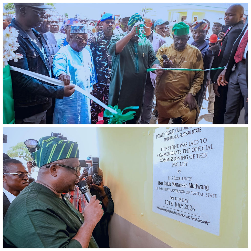 Governor Mutfwang Commissions Potato Value Chain Project, Sets Plateau on Course for Agricultural Industrialization