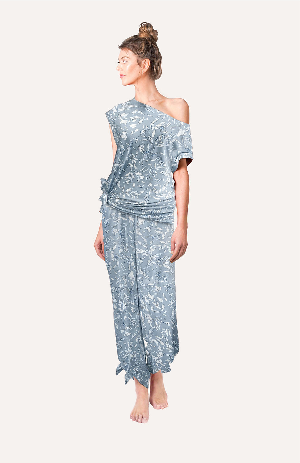 Thumbnail: printed goddess wide leg pant