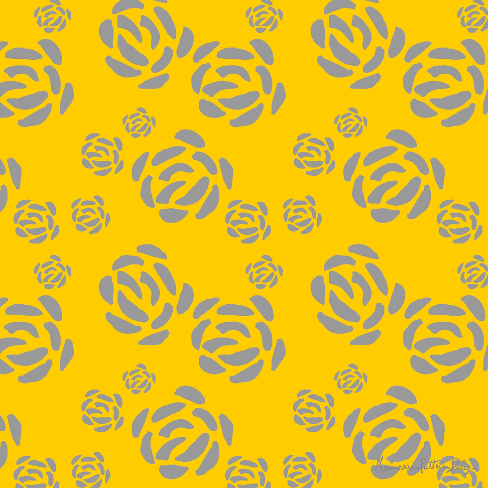 ROSES TILE 2_yellow_grey