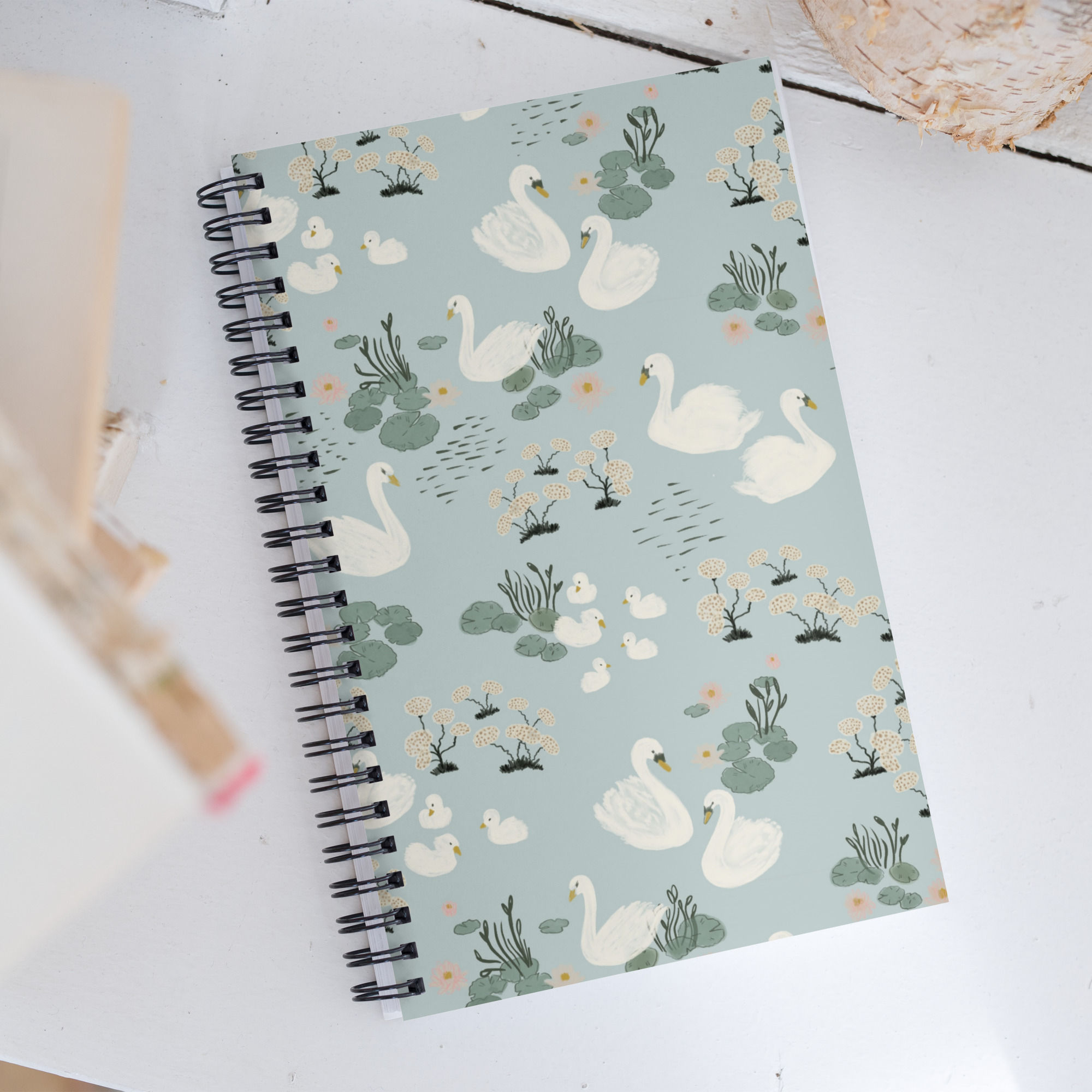 Dolomites Swan lake Spiral notebook