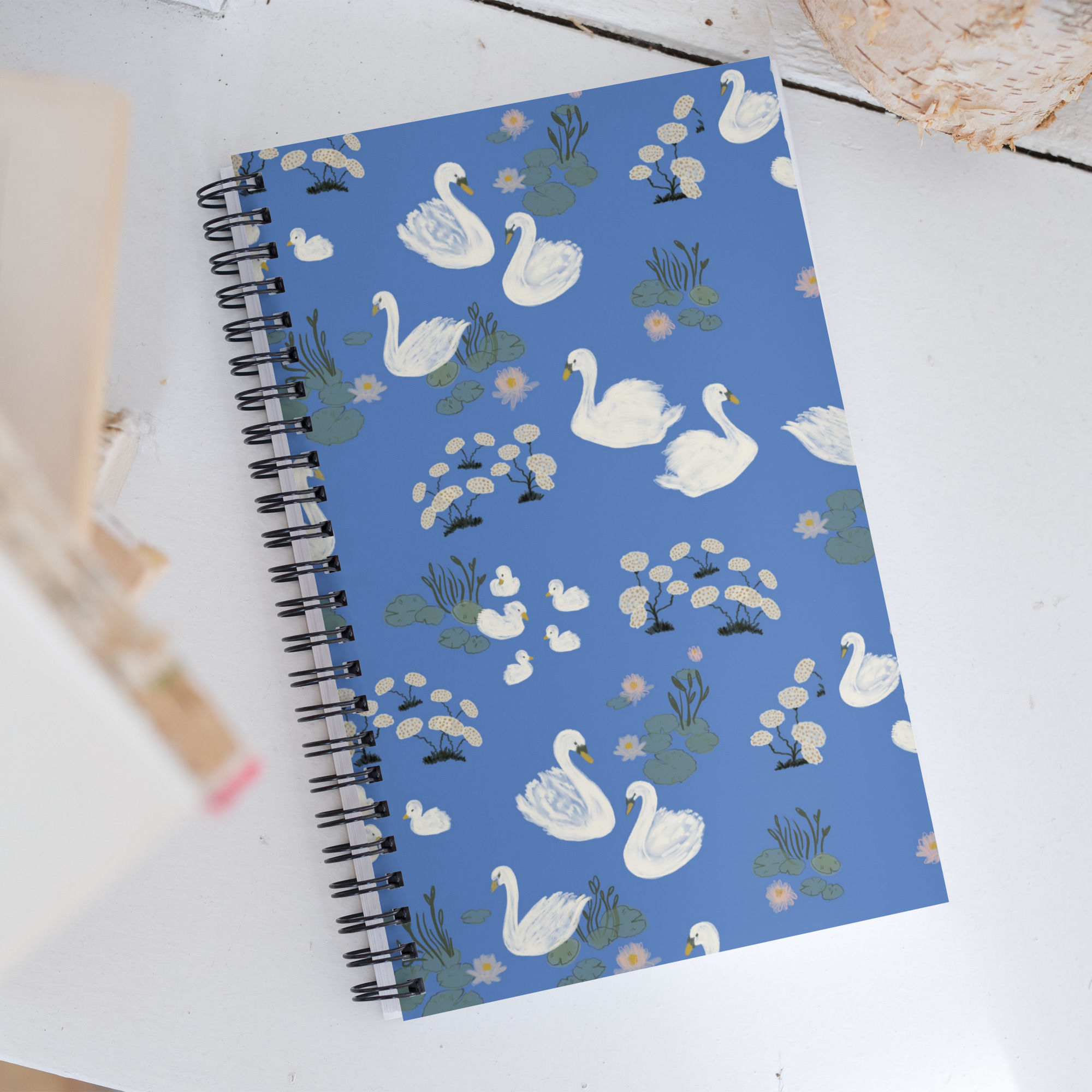 Dolomites Swan lake Spiral notebook