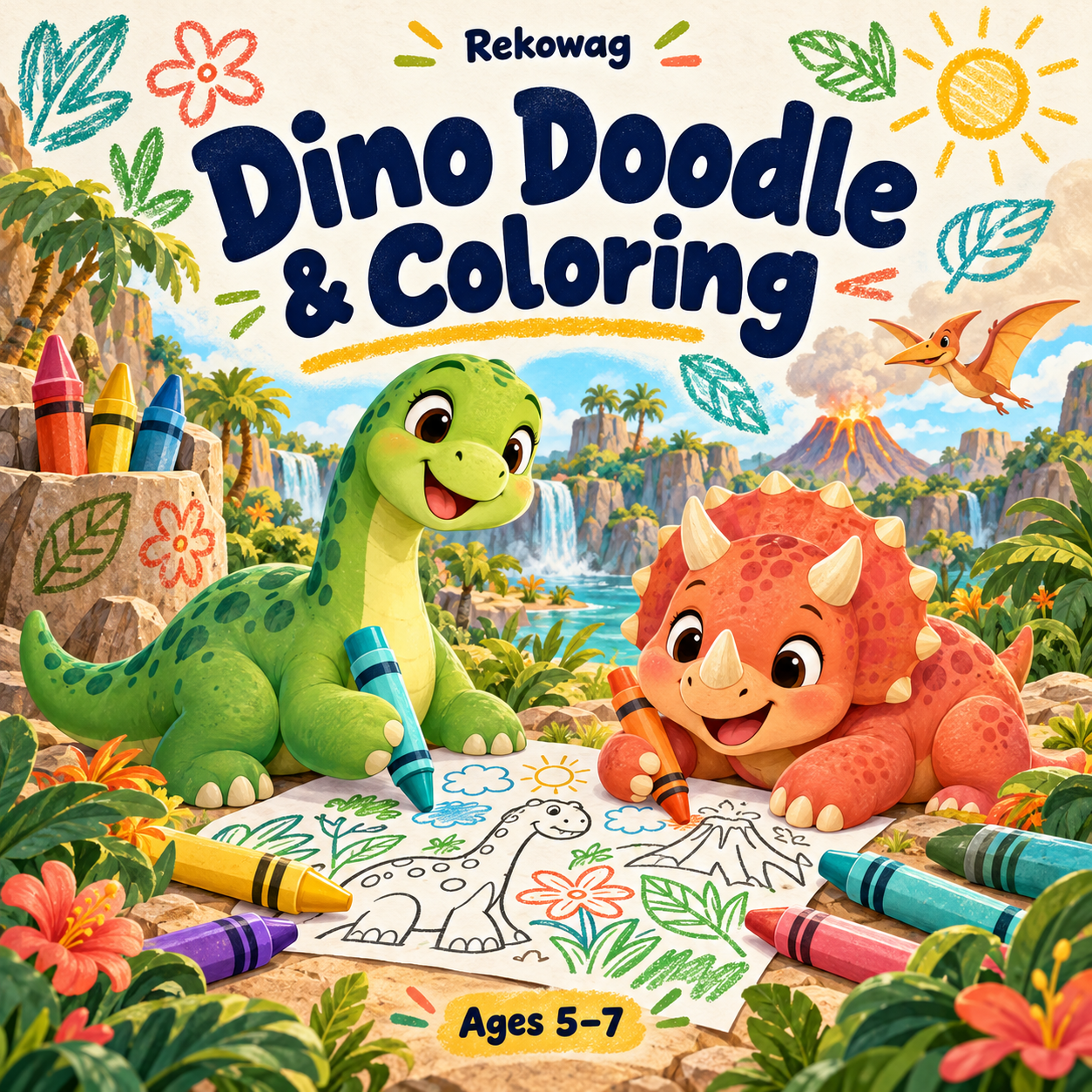 Dino Doodle & Coloring ebook cover