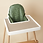 Thumbnail: Cactus Sage green black spots spotty wipeable cushion cover Ikea antilop highchair baby toddler high chair bundle placemat