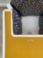 Mustard gold yellow placemat Ikea high chair Antilop highchair