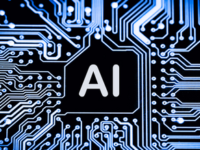 Illustration of a computer chip with “AI” written on it, symbolising artificial intelligence technology used in modern search optimisation.