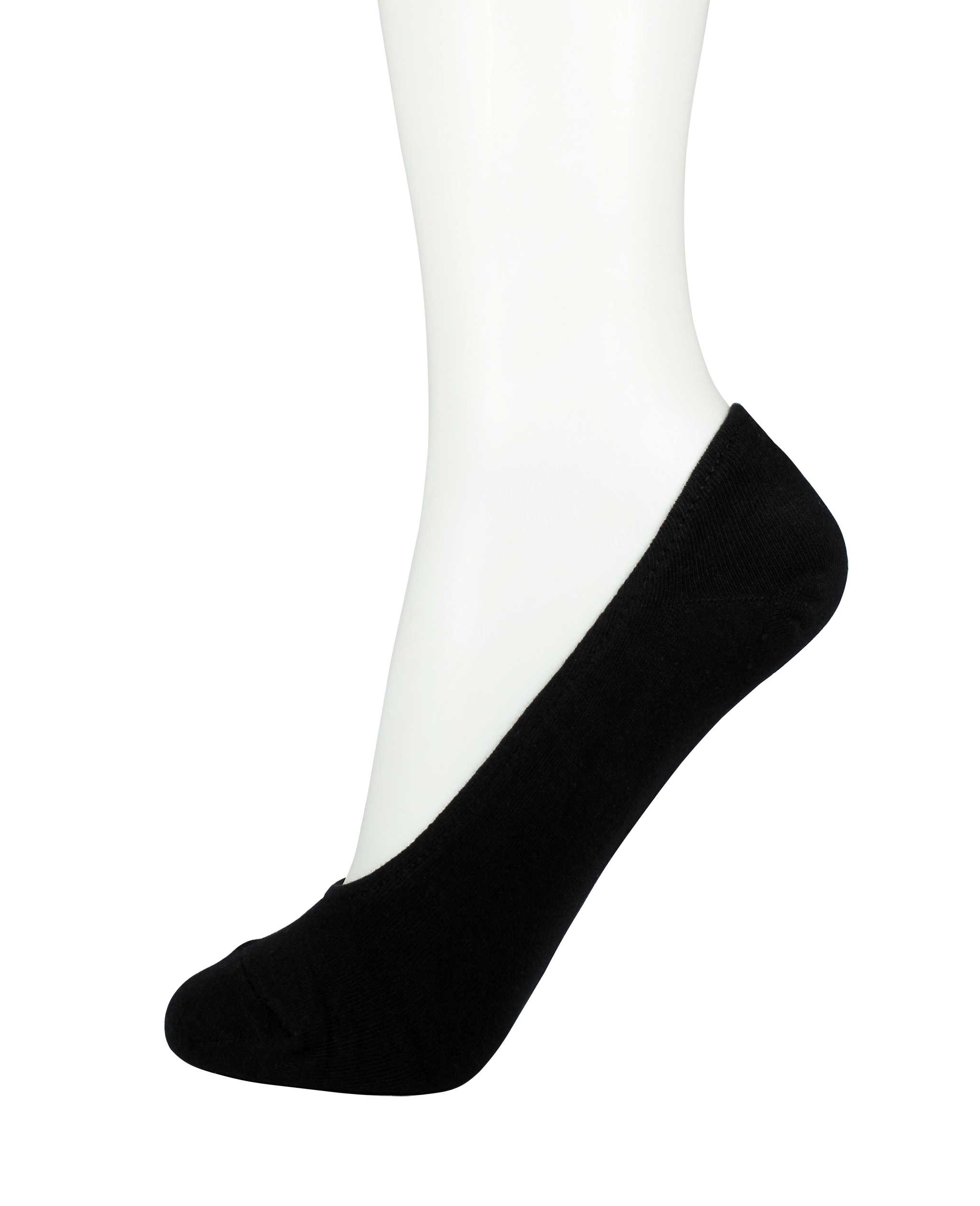 Men's Cotton No Show Socks Rubber Top Black