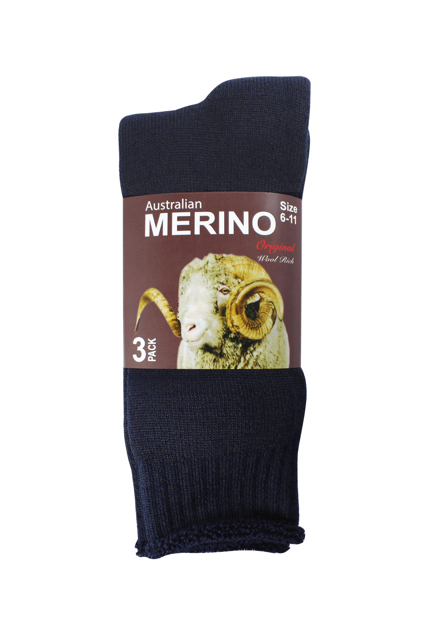 Men's Merino Socks Navy (3 in Pack)