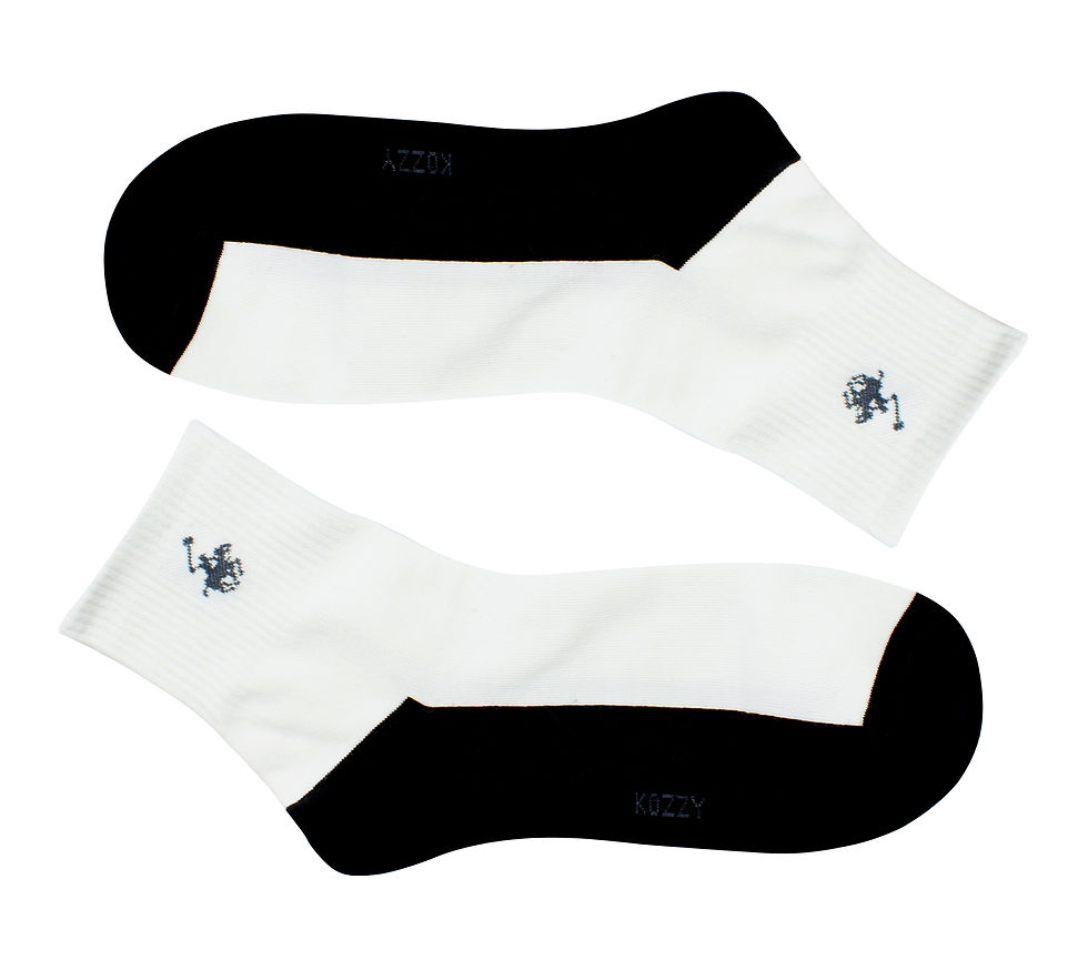 Thumbnail: Women's Thin Quarter Socks Horse White/Black