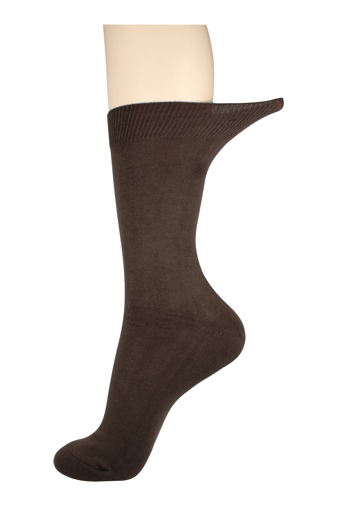 Men's Loose Top Socks Brown