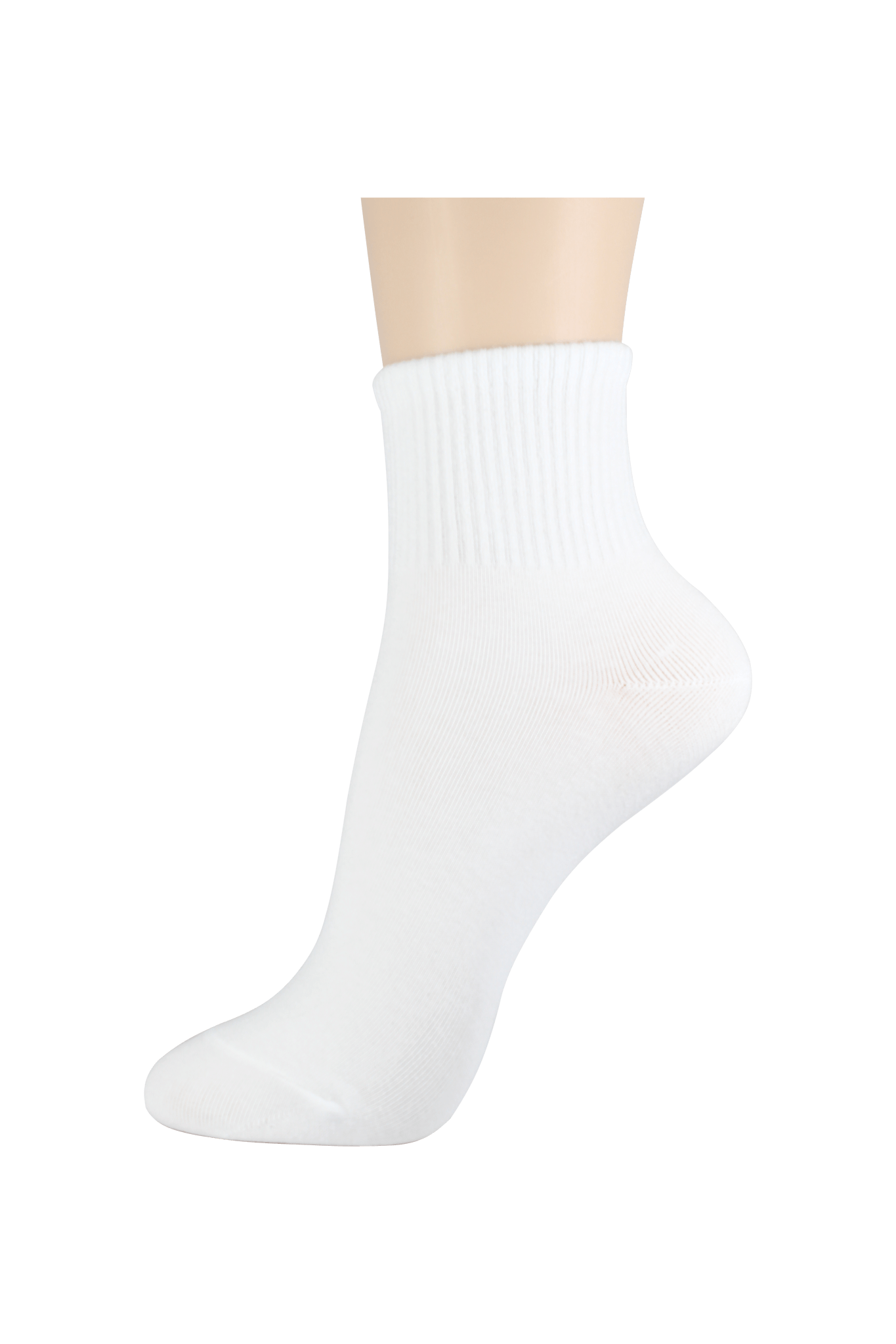 Men's Thin Quarter Socks White