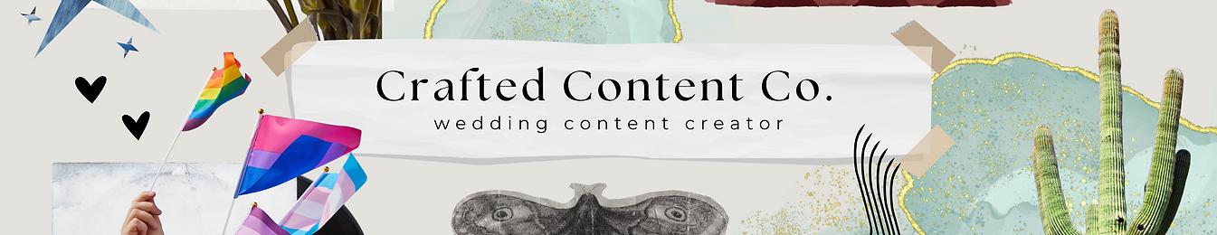 Wedding content creator collage