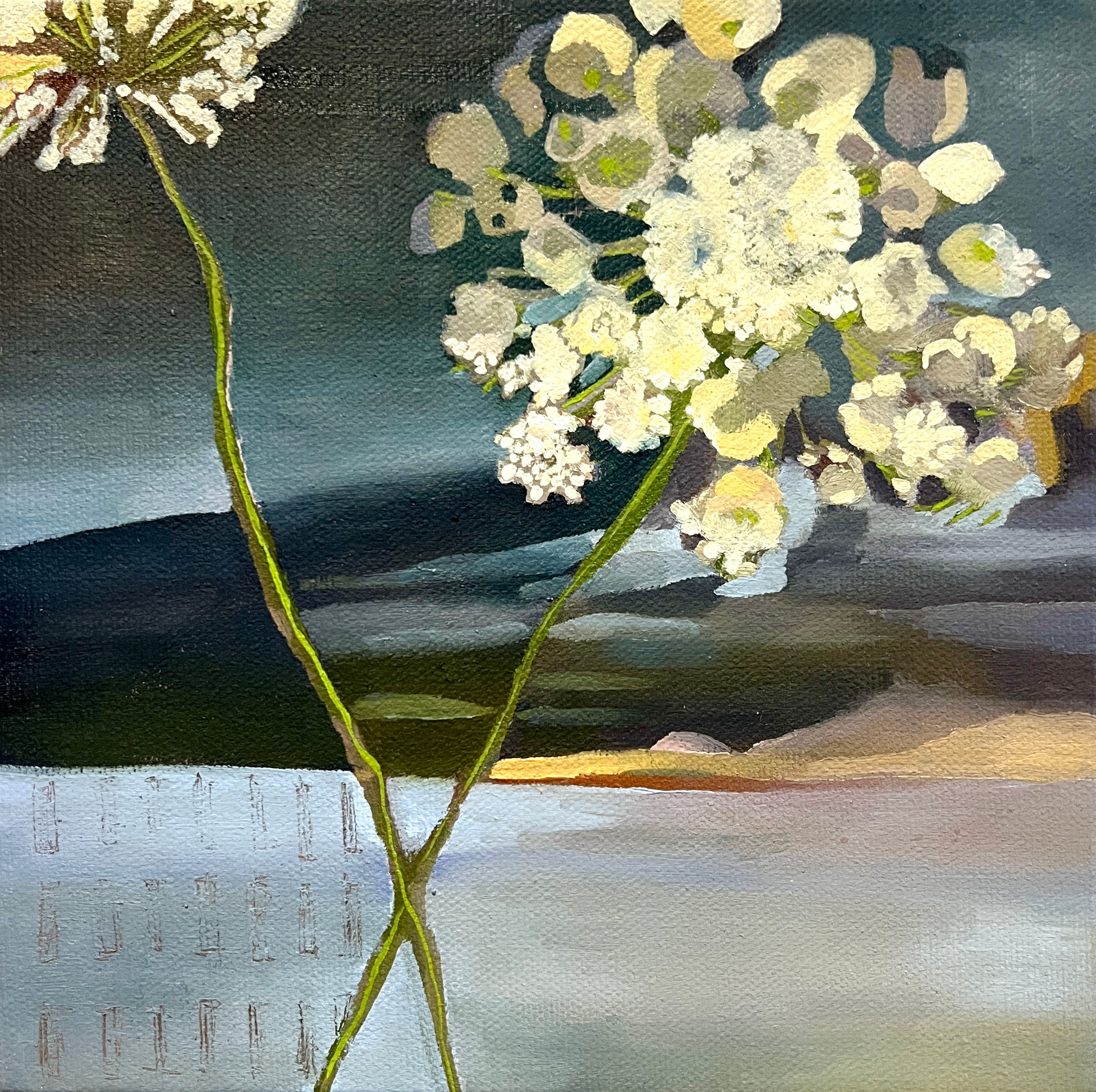 Queen Ann's Lace at the Lake 2: Original Painting