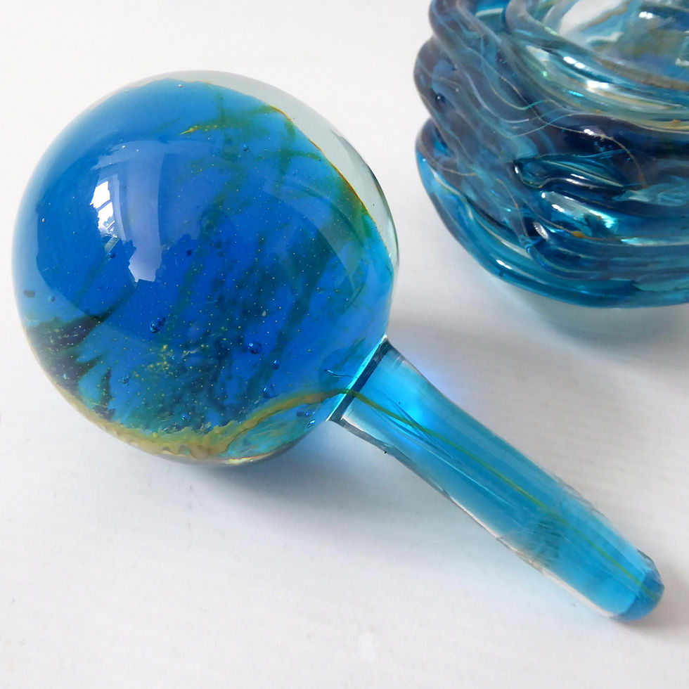 Thumbnail: Mdina art glass bottle, Sea & Sand. 1970s/1980s vintage Michael Harris, Malta