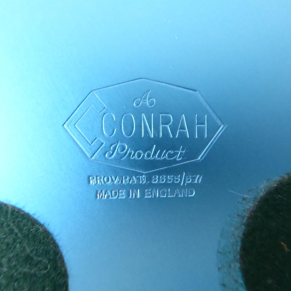 Thumbnail: Vintage Conrah Cristillium 7" plant pot holder. Aluminium anodised blue metal