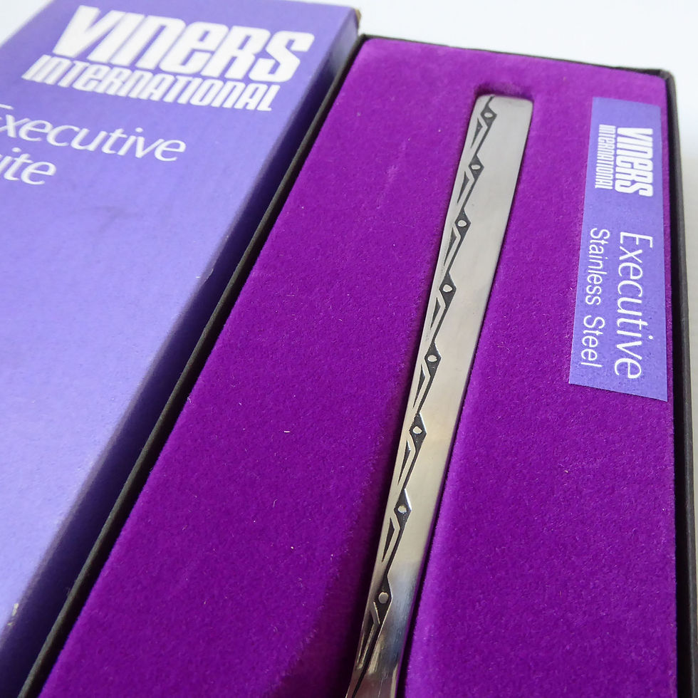 Thumbnail: Unused vintage Viners Executive Suite cake server. Boxed stainless steel pie