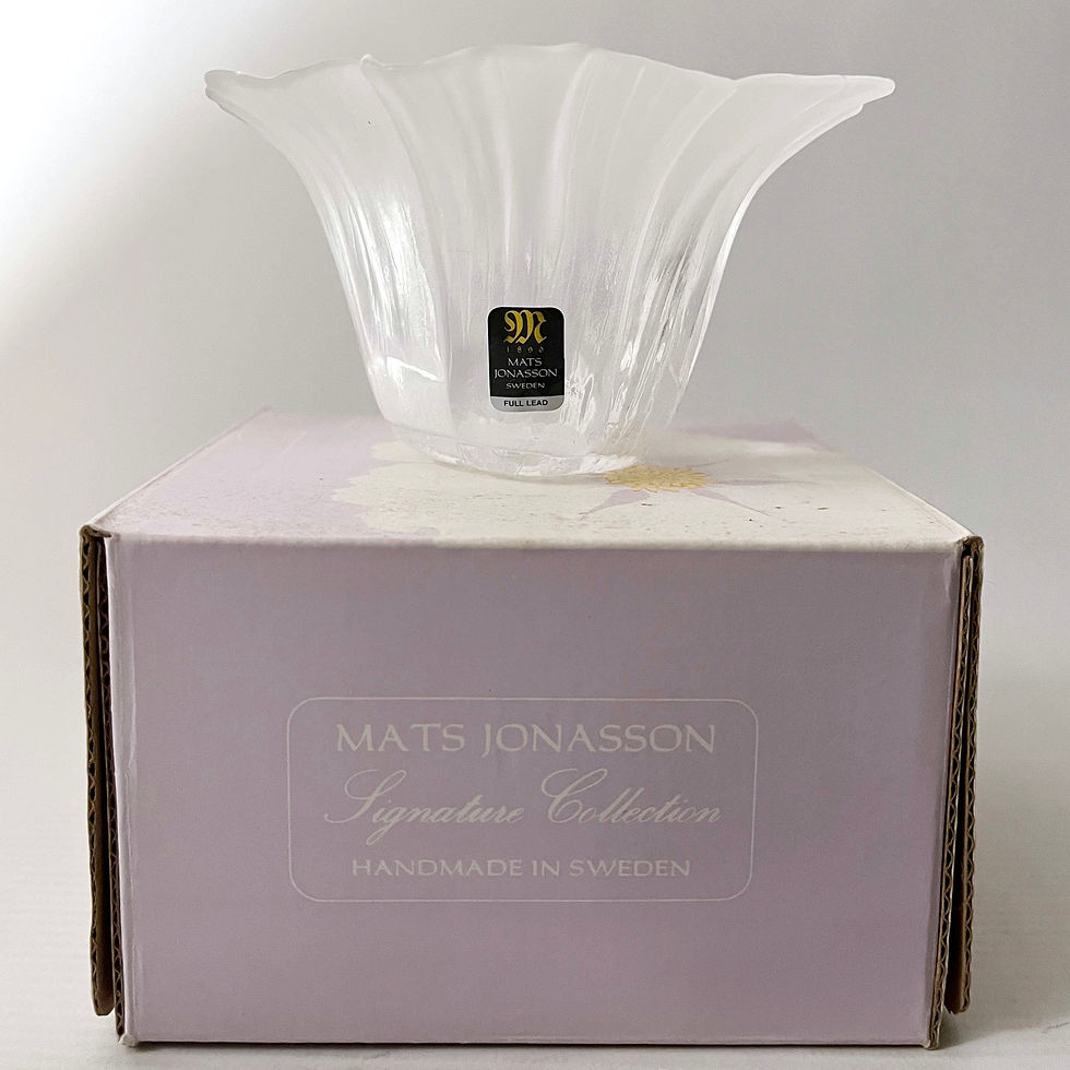 Thumbnail: Glacia candle holder bowl by Mats Jonasson, Maleras. Swedish Scandinavian 1980s